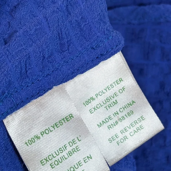 Lilly Pulitzer Colbat Royal Blue Naeem Strappy Fringe Hem Tank Top - Picture 6 of 7